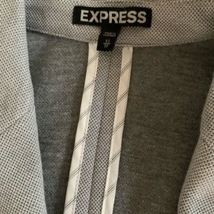 Express light grey pattern blazer/ suit jacket